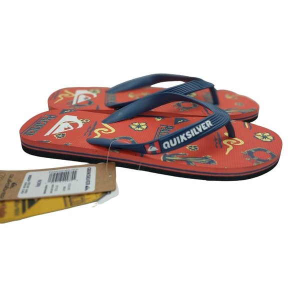 Quicksilver Pacifico Flip Flop Sandals Summer Men's Size 6 Women's Size 7.5 New - Picture 1 of 6